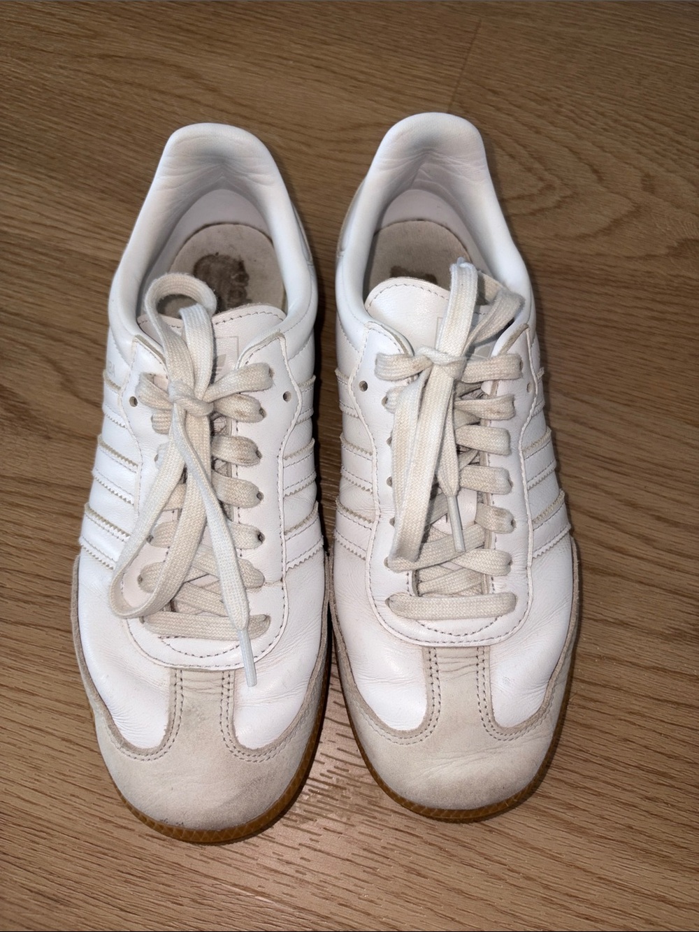Adidas White Leather Sambas